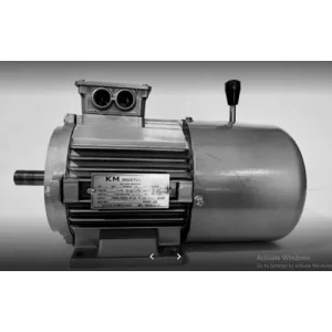Electric Motor With Integrated Braking System Installed In An Industrial Machine