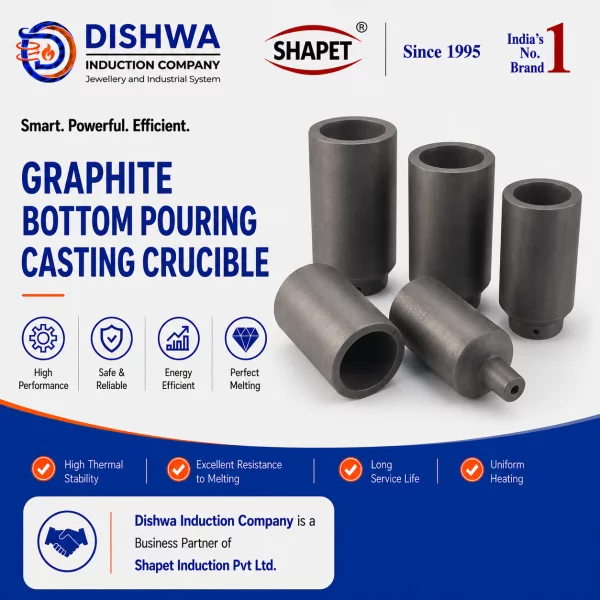 Graphite Bottom Pouring Casting Crucible In India