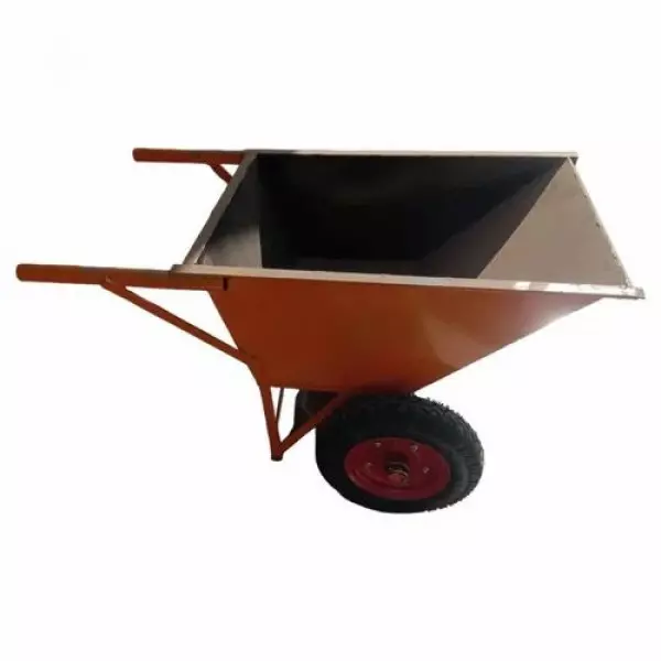 Orange Double Wheel Barrow