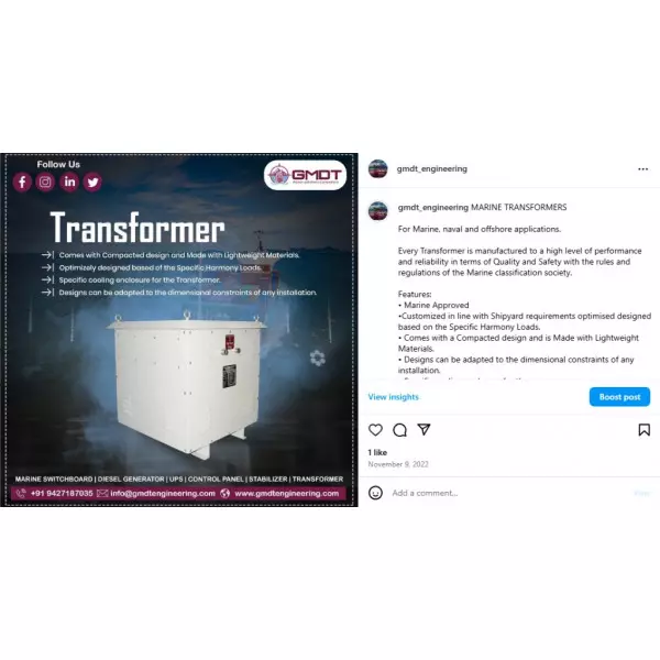 Marine Dry Type Transformer Near UAE