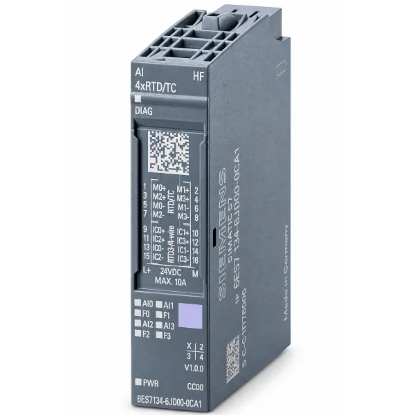 SIMATIC ET 200SP AI 4xRTD/TC 2-/3-/4-Wire HF 6ES7134-6JD00-0CA1