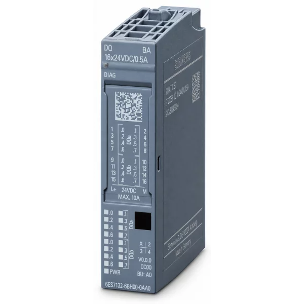 SIMATIC ET 200SP DQ 16X24VDC/0,5A BA PU 1 6ES7132-6BH00-0AA0