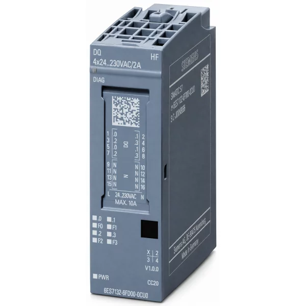 SIMATIC ET 200SP DQ 4x24..230VAC/2A HF PU 1 6ES7132-6FD00-0CU0