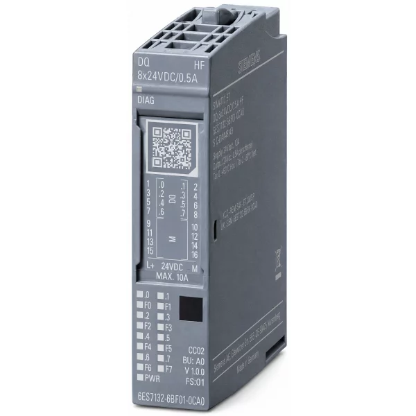 SIMATIC ET 200SP DQ 8x24VDC/0,5A HF PU 1 6ES7132-6BF01-0CA0