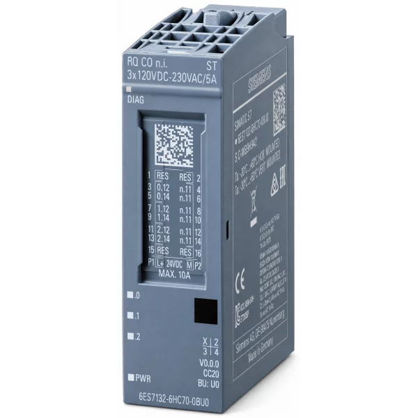 SIMATIC ET 200SP RQ COni 3x120VDC.230VAC/5A ST 6ES7132-6HC70-0BU0