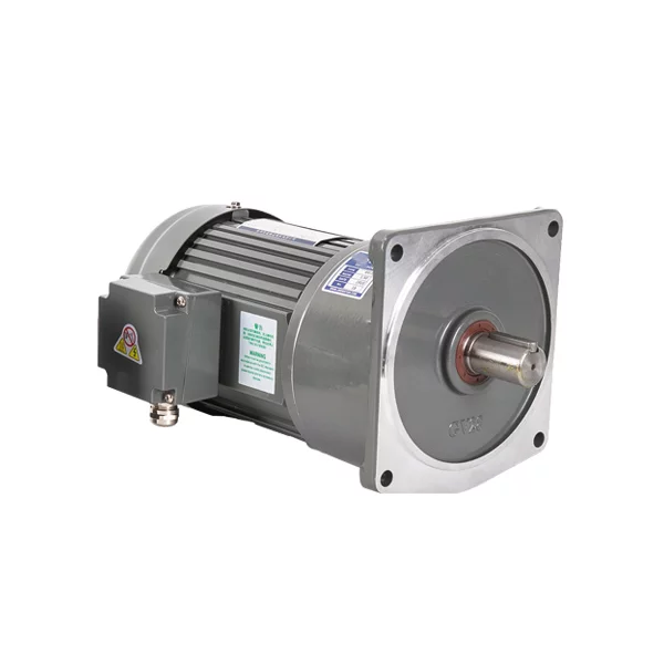 Flange Mounted Gear Motor Installed On Industrial Machinery Showing Compact Design