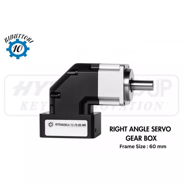 Right Angle Servo Gearbox Showing Bevel Gears Assembly In Metal Casing