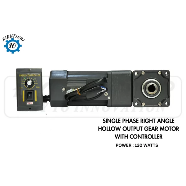 Single Phase Gear Motor Installed In Industrial Machine