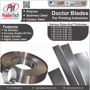 FusionTech International Is An Exporter Of Doctor Blade For Flexographic Printing Near SanRafa El- Costa Rica