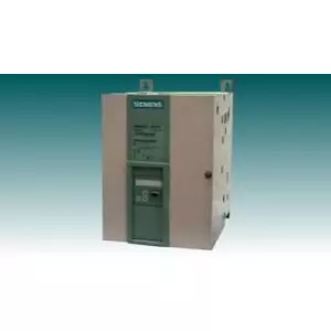 Technician Inspecting Siemens DC Drive Unit During Repair