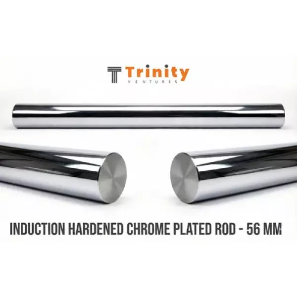 56mm Induction Hardened Chrome Plated Round Bar