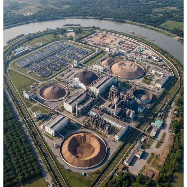 Bagasse Pulp And Paper Machine At Industrial Plant