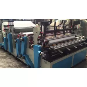 Fully Automatic Toilet Paper Roll Making Machine Operating In Industrial Setting