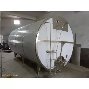 Horizontal Stainless Steel Milk Storage Tank Used In Dairy Industry