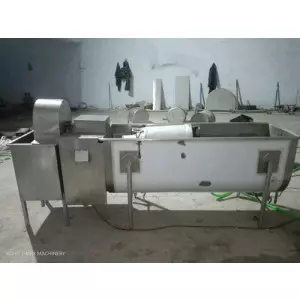 Milk Can Scrubber Machine Showing Rotating Brushes Inside Stainless Steel Tank