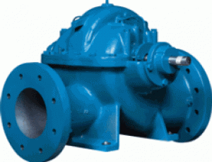 Horizontal Split Casing Industrial Pump Installed In Facility