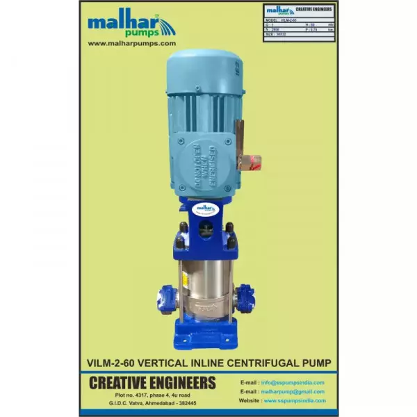 Vertical Inline Pump Installed In An Industrial Setting Showing Compact Design