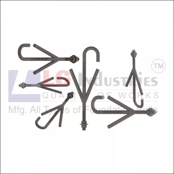 J Type Foundation Bolts With Pin Weld