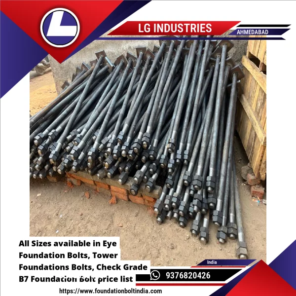 All Sizes Available In Eye Foundation Bolts, Tower Foundations Bolts, Check Grade B7 Foundation Bolt Price List