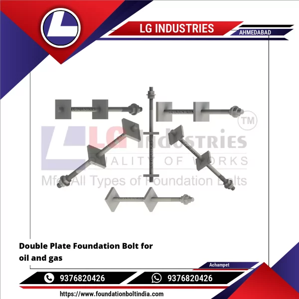 Double Plate Foundation Bolt For Oil And Gas