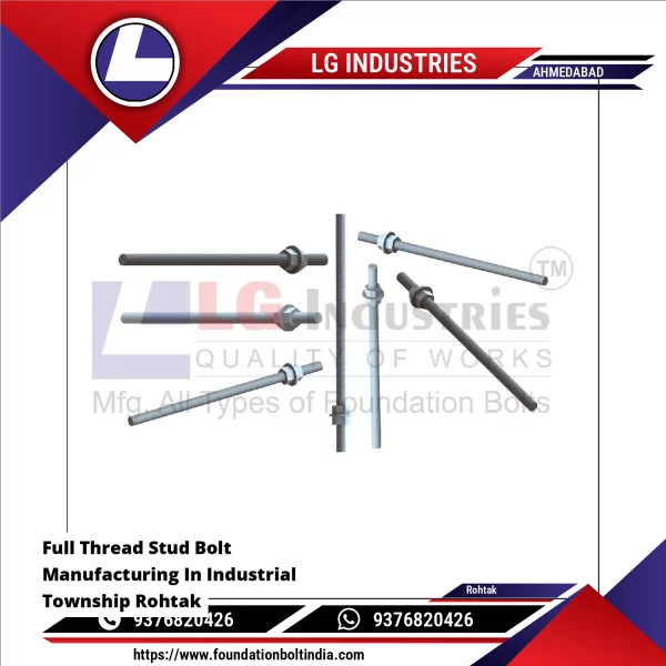 Full Thread Stud Bolt Manufacturing In Industrial Township Rohtak