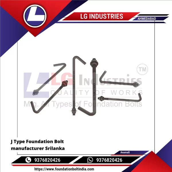 J Type Foundation Bolt Manufacturer Srilanka