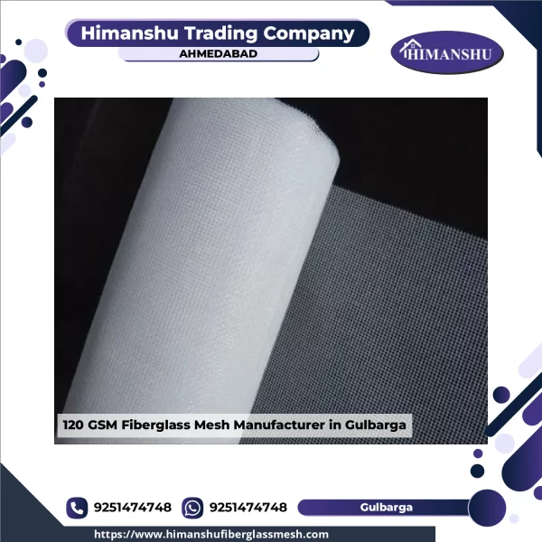Roll Of 120 GSM Fiberglass Mesh Showing Tight Weave Texture