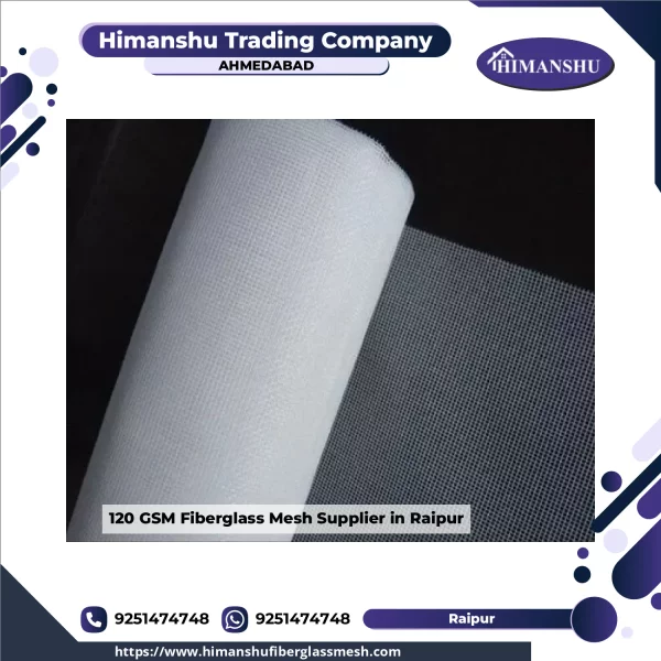 Rolls Of 120 GSM Fiberglass Mesh Stacked Neatly In Warehouse Ready For Shipment