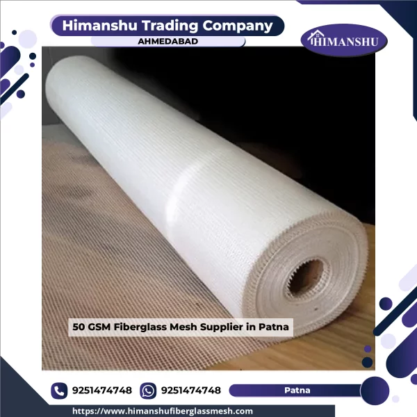 Roll Of 50 GSM Fiberglass Mesh Showing Fine Weave Texture