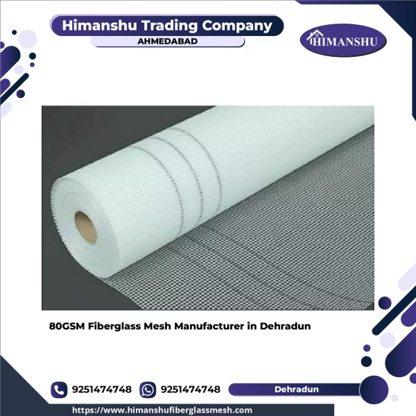 Roll Of 80GSM Fiberglass Mesh Fabric Showing Fine Weave Pattern