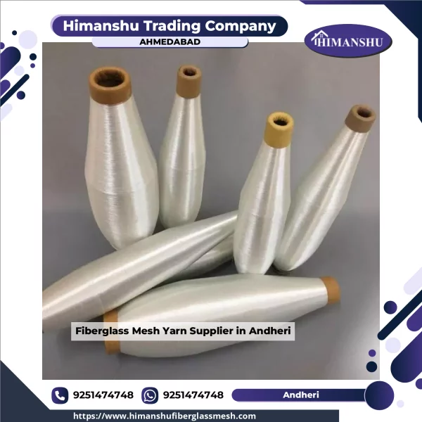 Close-up View Of Durable Fiberglass Mesh Yarn Rolls Used For Industrial Applications