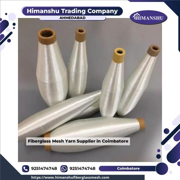 Close-up View Of Durable Fiberglass Mesh Yarn Roll