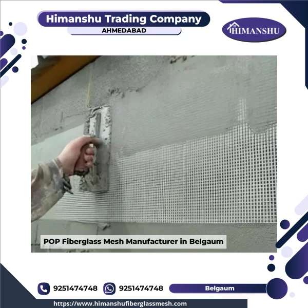 Close-up View Of POP Fiberglass Mesh Showing Fine Weave Texture