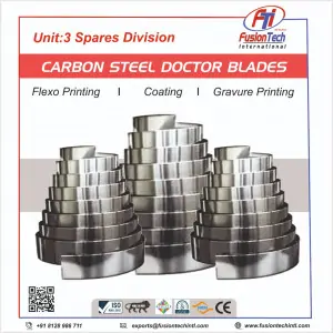 High Quality Carbon Steel Doctor Blade Offered By FusionTech International In Akşehir Turkey