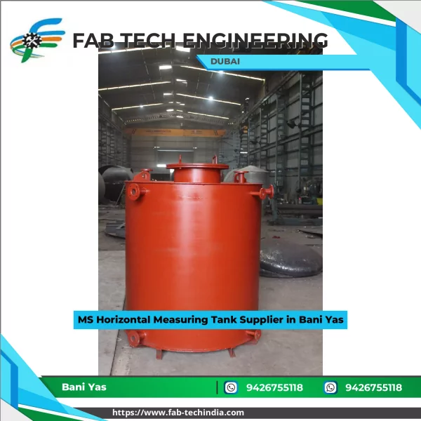 MS Horizontal Measuring Tank Installed At An Industrial Site