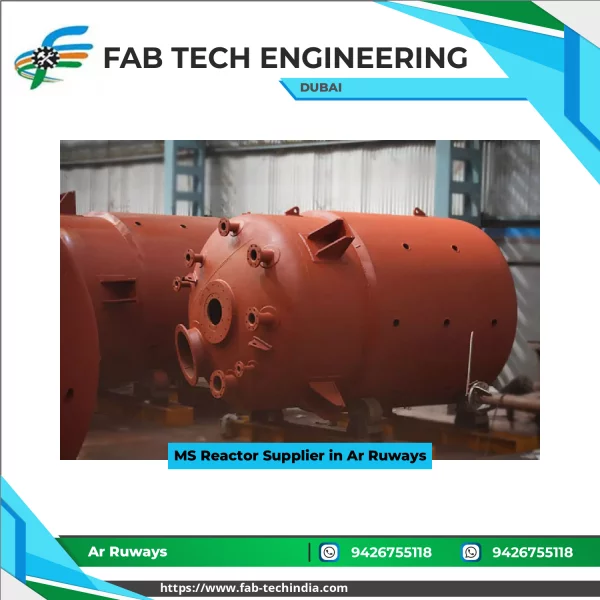 Image Showing Mild Steel Reactor Under Fabrication In Industrial Workshop