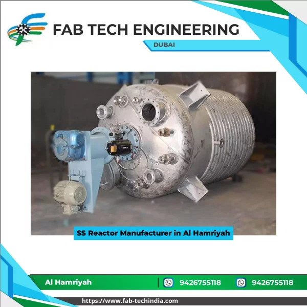 Stainless Steel Reactor Unit Showing Smooth Finish And Flange Connections