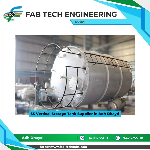 Stainless Steel Vertical Storage Tank Used In Industrial Applications