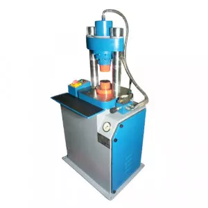 Silver Stamping Press Machine Operating In Workshop