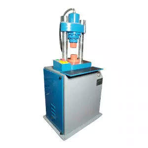 Stamping Press Machine Used In Jewellery Manufacturing Showing Metal Sheet Being Pressed