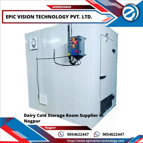 Industrial Dairy Cold Storage Room With Stainless Steel Racks And Cooling Panels