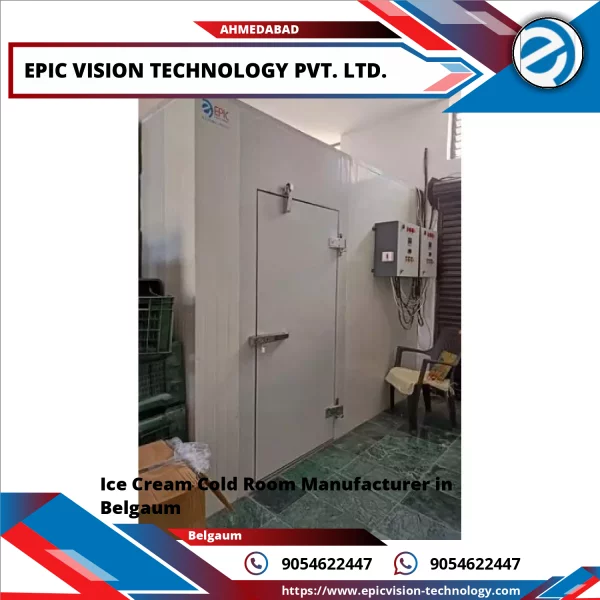 Ice Cream Cold Room Interior Showing Insulated Panels And Refrigeration System