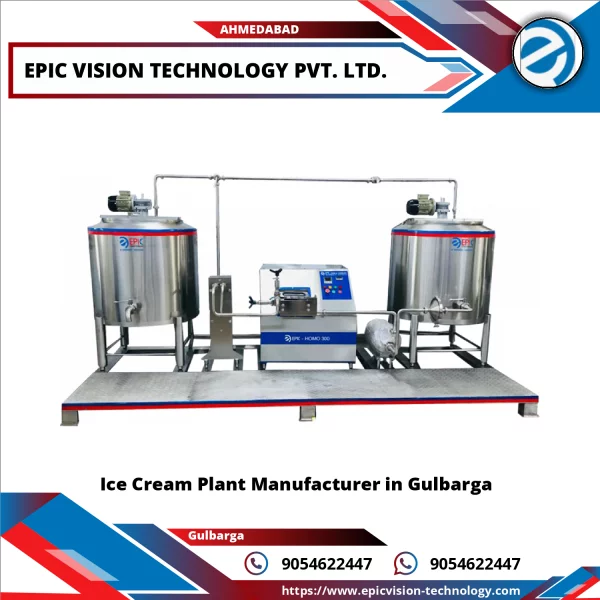 Industrial Ice Cream Plant Setup With Stainless Steel Machinery