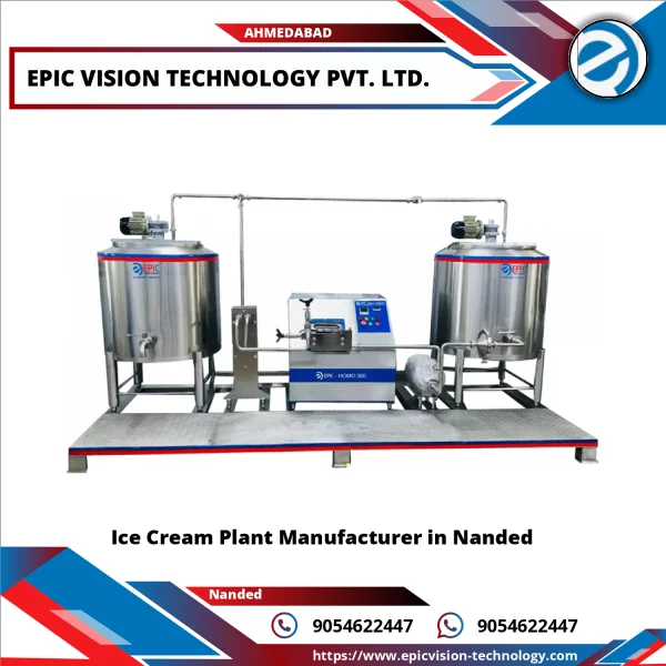 Industrial Ice Cream Processing Plant Machinery With Stainless Steel Vats And Automated Controls
