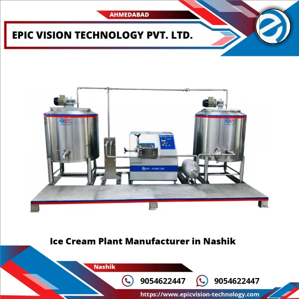 Industrial Ice Cream Processing Machinery Installed Inside A Factory