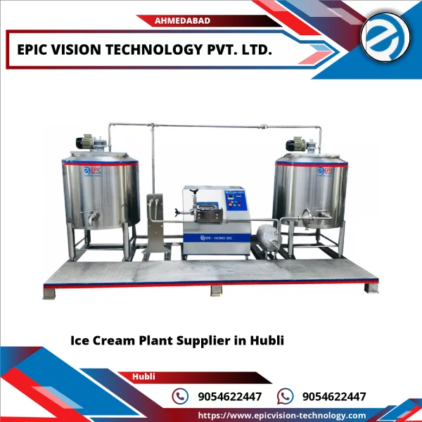 Industrial Ice Cream Plant Machinery With Stainless Steel Vats And Automated Control Panels