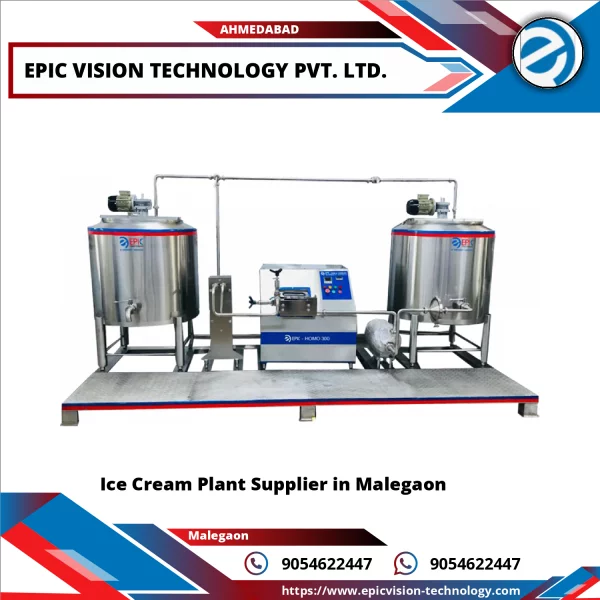 Industrial Ice Cream Processing Plant Machinery Setup