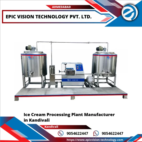 Industrial Ice Cream Processing Plant Setup With Stainless Steel Machinery