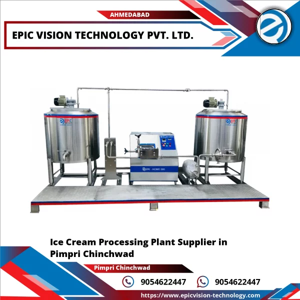 Industrial Ice Cream Processing Plant Machinery Setup