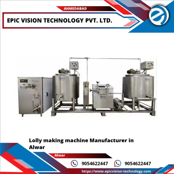 Lolly Making Machine Stainless Steel Industrial Setup